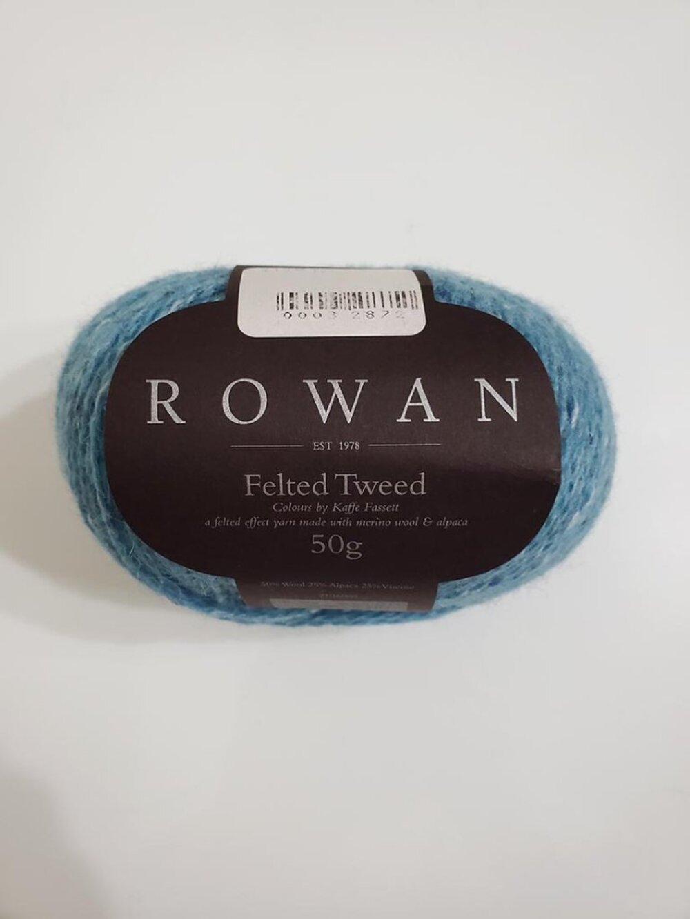 Rowan Felted Tweed Yarn Fjord Blue Wool Alpaca Viscose 50g 175m Italy